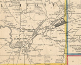 1854 Farm Line Map of Chautauque County NY from actual surveys Dunkirk