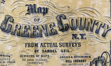 1856 Map of Greene County New York from actual surveys
