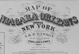 1860 Farm Line Map of Niagara & Orleans County NY Lockport
