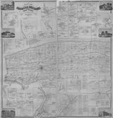 1860 Farm Line Map of Niagara & Orleans County NY Lockport