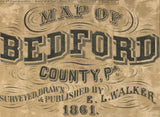 1861 Map of Bedford County PA Genealogy