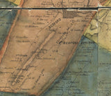 1861 Map of Bedford County PA Genealogy