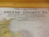 1905 Greene County Pa Farm and Coal Land Map