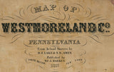 1857 Map of Westmoreland County Pa Greensburg