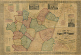 1858 Map of Fayette County Pa from actual surveys Uniontown Monongahela River