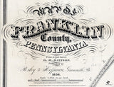 1858 Map of Franklin County Pa from actual surveys