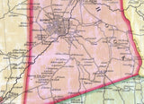 1851 Map of Columbia County NY from actual surveys Chatham