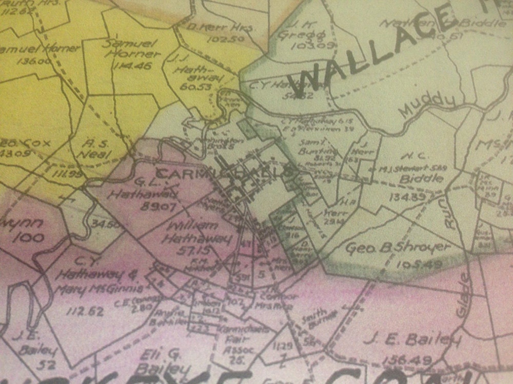 1905 Greene County Pa Farm and Coal Land Map