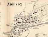 1857 Map of Steuben County NY from actual surveys Corning Hornellsville