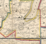 1857 Map of Steuben County NY from actual surveys Corning Hornellsville