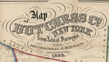1858 Map of Dutchess County NY from actual surveys Poughkeepsie