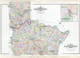 1891 Map of Wrightstown and Northhampton Township Bucks County Pennsylvania