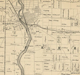1855 Farm Line Map of Stark County Ohio Massillon