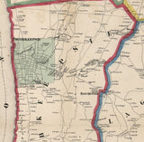 1858 Map of Dutchess County NY from actual surveys Poughkeepsie