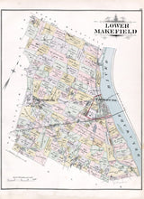 1891 Map of Lower Makefield Township Bucks County Pennsylvania