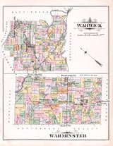 1891 Map of Warwick Warminster Township Bucks County Pennsylvania