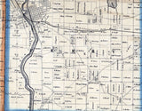 1850 Farm Line Map of Stark County Ohio Canton Massillon