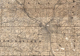 1852 Farm Line map of Muskingum County Ohio Zanesville