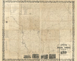 1855 Farm Line Map of Stark County Ohio Massillon