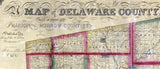 1849 Farm Line Map of Delaware County Ohio Scioto River