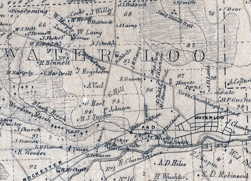 1850 Map of Seneca County New York