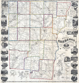 1855 Map of Chenango County New York from actual surveys Norwich