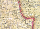 1858 Farm Line Map of Miami County Ohio Piqua Troy