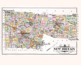 1891 Map of New Britain and Chalfont Pennsylvania