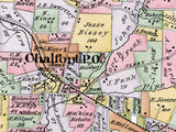 1891 Map of New Britain and Chalfont Pennsylvania