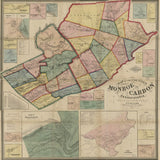 1860 Map of Monroe & Carbon County PA