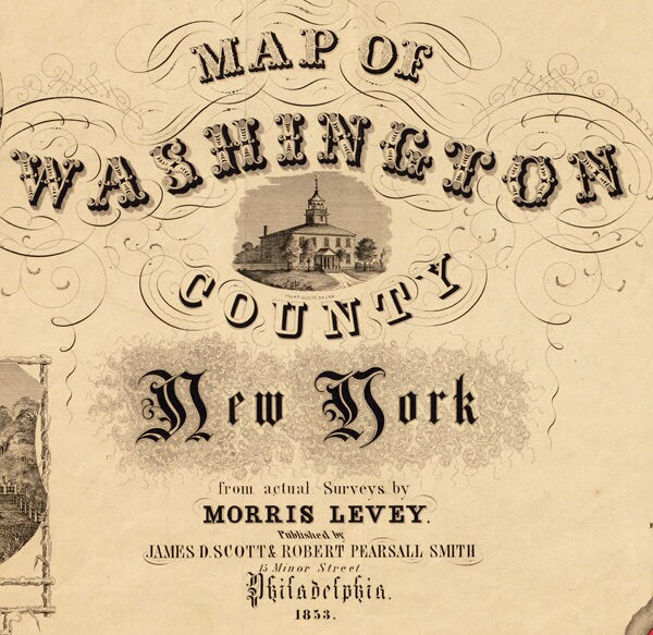 1853 Map of Washington County New York