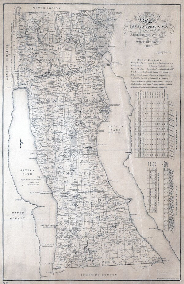 1850 Map of Seneca County New York