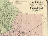 1852 Map of Onondaga County New York from actual surveys Syracuse