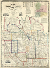 1852 Map of Onondaga County New York from actual surveys Syracuse