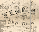 1855 Map of Tioga county NY from actual surveys Owego