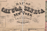 1859 Map of Cayuga & Seneca County New York