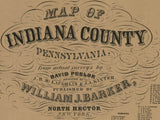 1856 Map of Indiana County Pa