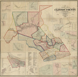 1862 Map of Clinton County Pennsylvania & Lockhaven Genealogy