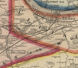 1862 Map of Clinton County Pennsylvania & Lockhaven Genealogy