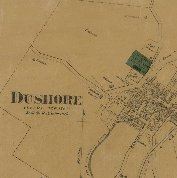 1872 Map of Sullivan County Pa from actual surveys Dushore Genealogy