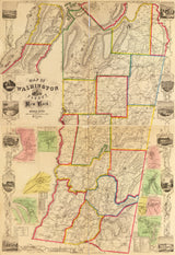 1853 Map of Washington County New York