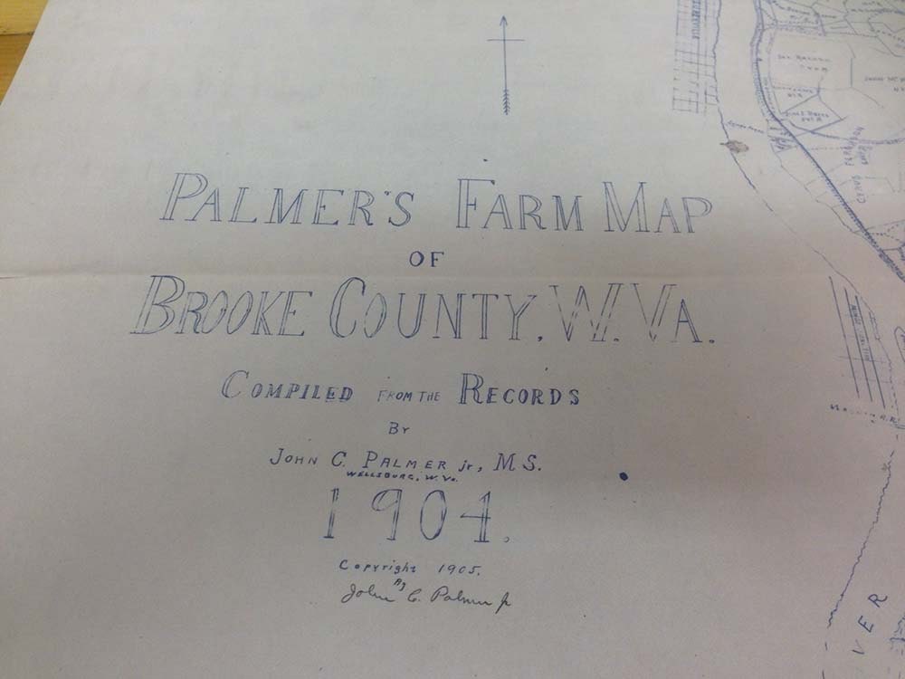 1904 Farm Map of Brooke County WVa