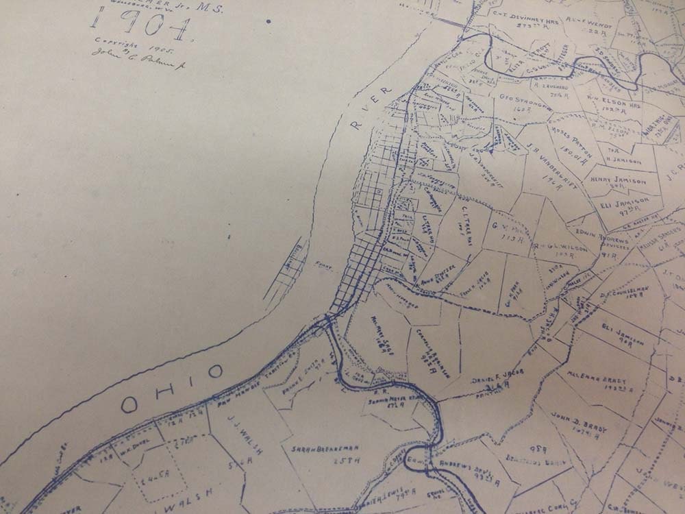 1904 Farm Map of Brooke County WVa