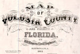 1883 Map of Volusia County Florida