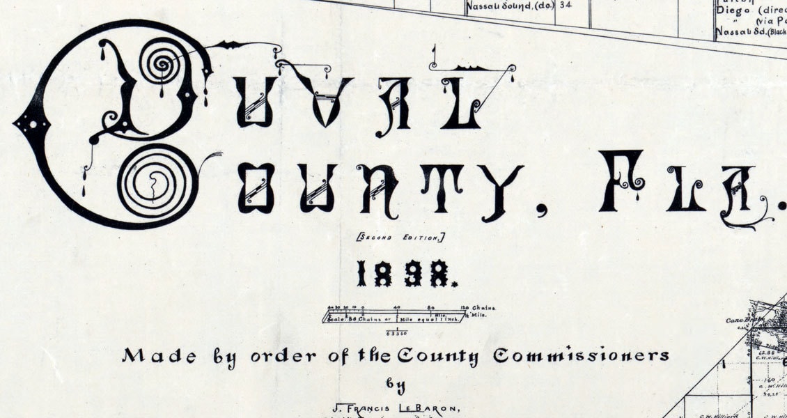 1898 Map of Duval County Florida