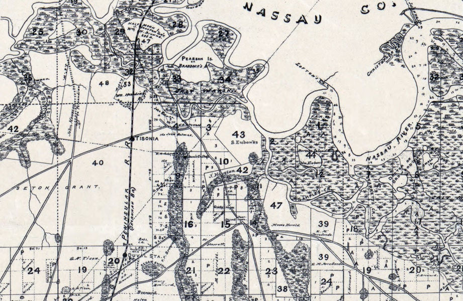 1898 Map of Duval County Florida