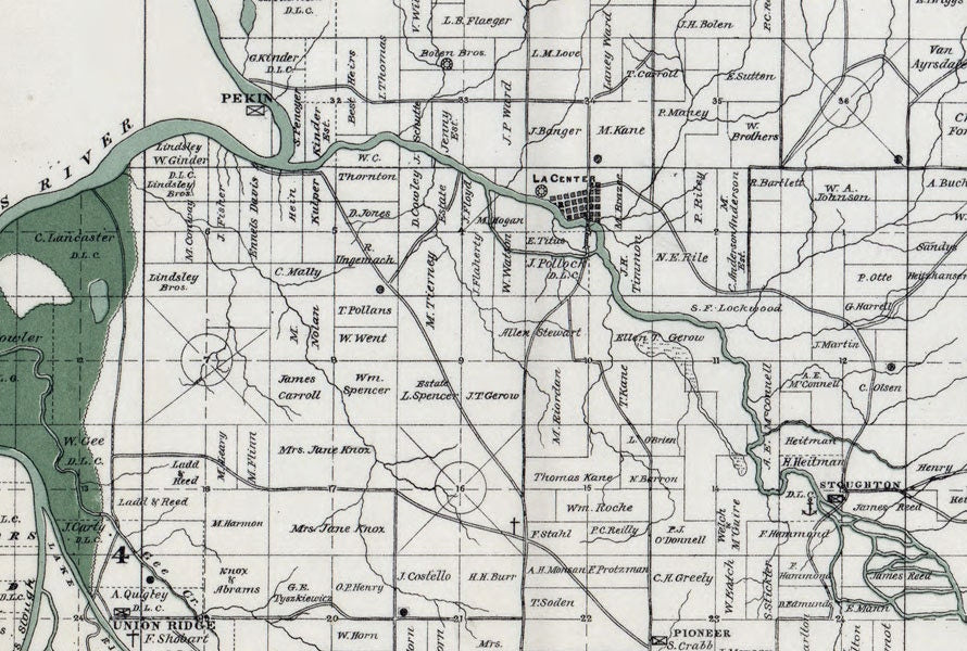 1888 Map of Clarke County Washington