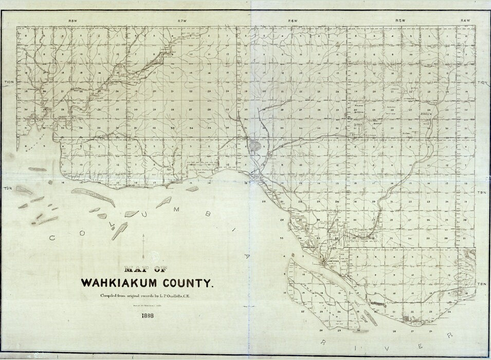 1898 Map of Wahkiakum County Washington