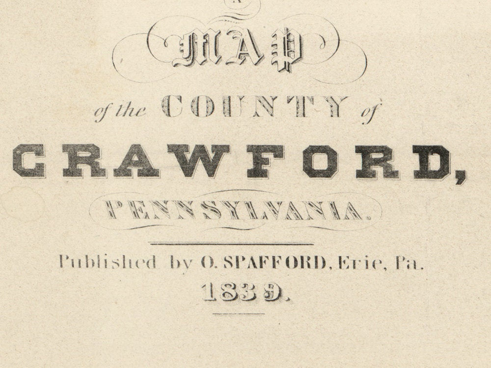 1839 Map of Crawford County Pa