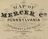 1860 Farm Line Map of Mercer County Pa from actual surveys